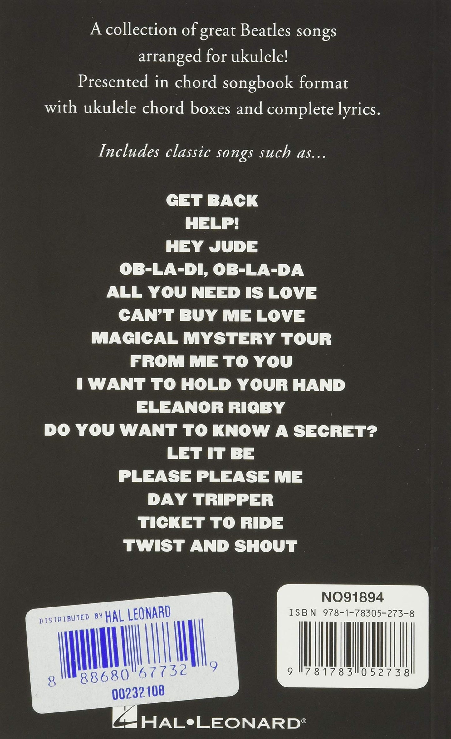 The Little Black Book Of Beatles Songs For Ukulele - 195 Songs