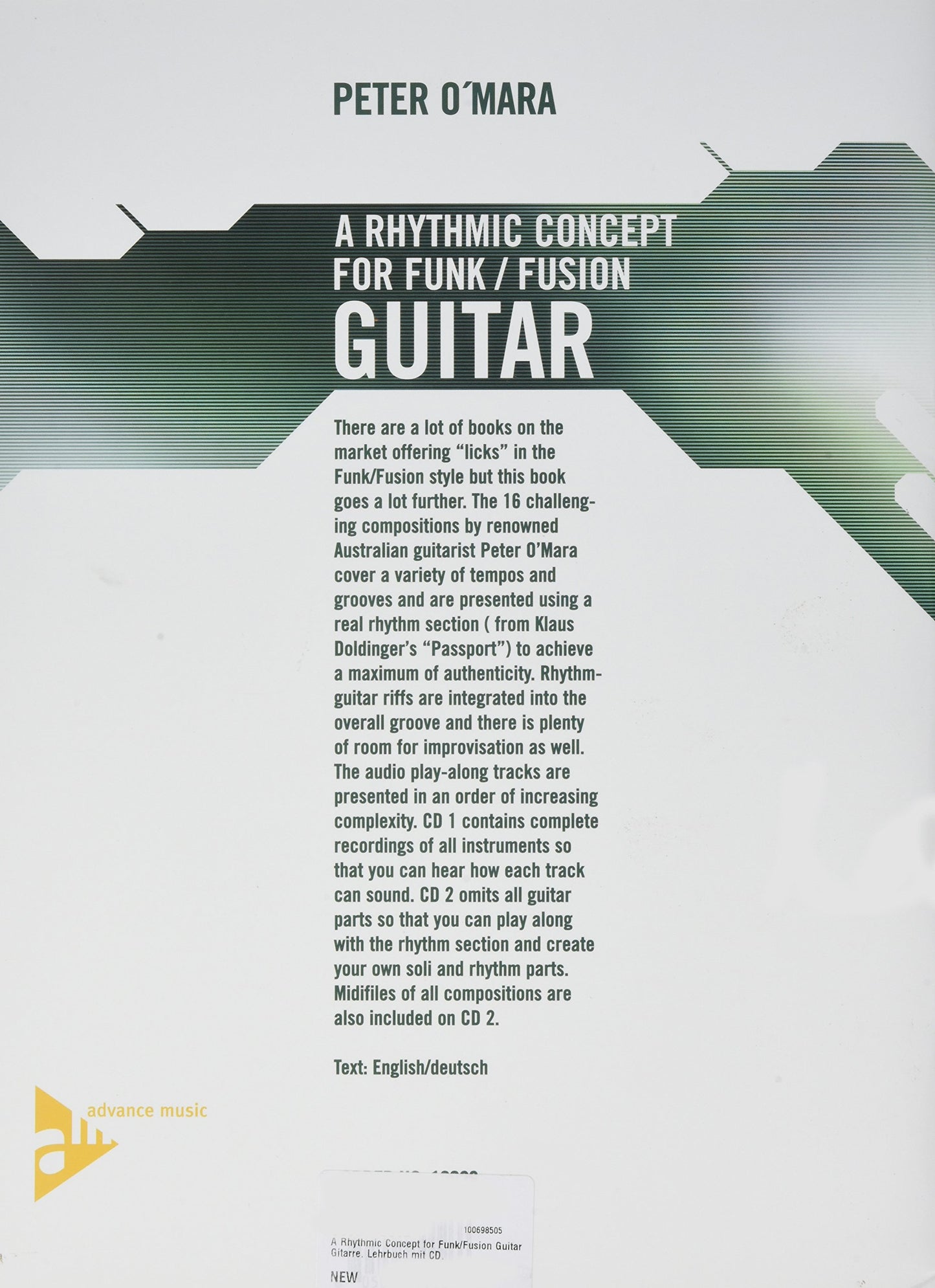 A Rhythmic Concept For Funk and Fusion Guitar Book/2Cd