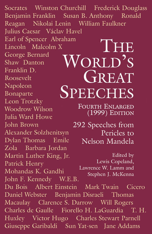 The Worlds Great Speeches 4Th Edition