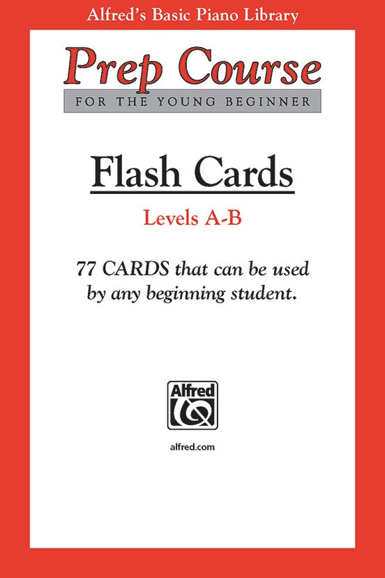 Alfred's Basic Piano Prep Course - 77 Flash Cards Level A & B