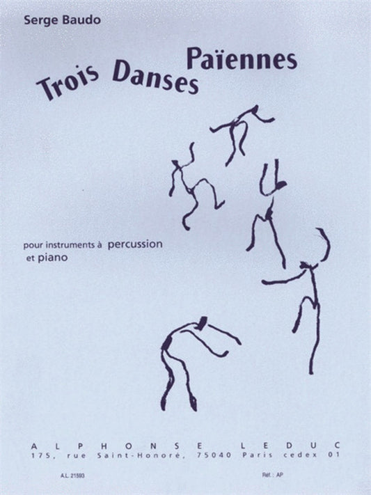 3 Dances Paiennes Percussion/Piano - Music2u