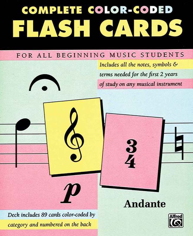Complete Color-Coded Flash Cards - Music2u