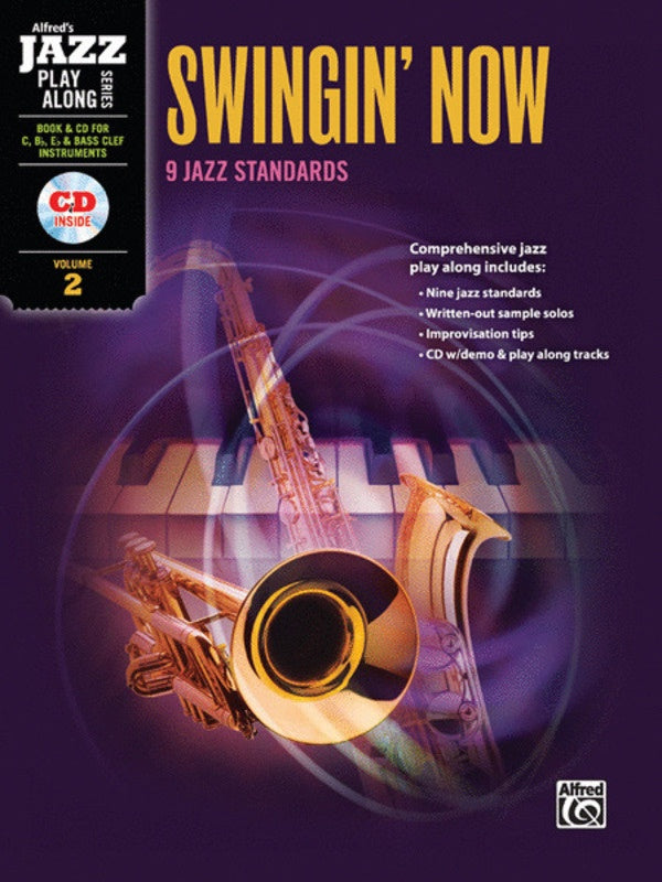 Alfred's Jazz Play Along 2 Swingin Now C Bb Eb Bc Instruments Book