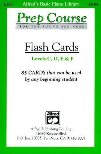 Alfred's Basic Piano Prep Course - 77  Flash Cards Level C to F