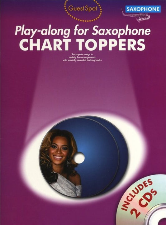 Guest Spot - Chart Toppers Saxophone Play Along Book/2 Cds