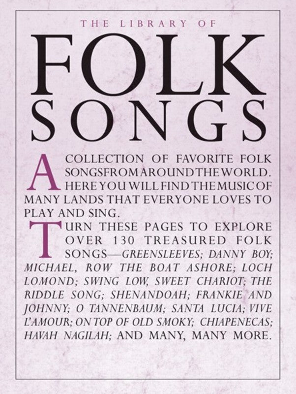 Library Of Folk Songs PVG