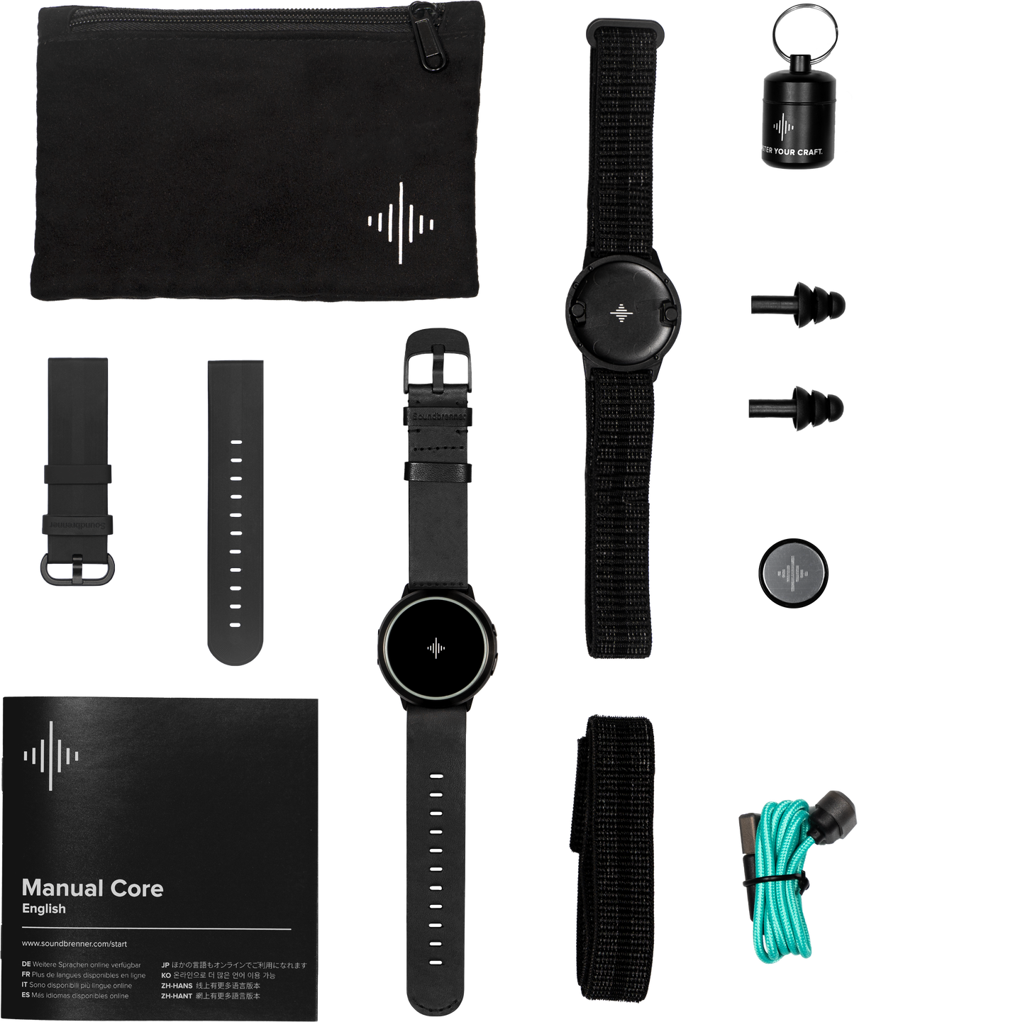 Soundbrenner Core Steel -  The Wearable Vibrating metronome, Chromatic contact tuner, Decibel meter and Smartwatch