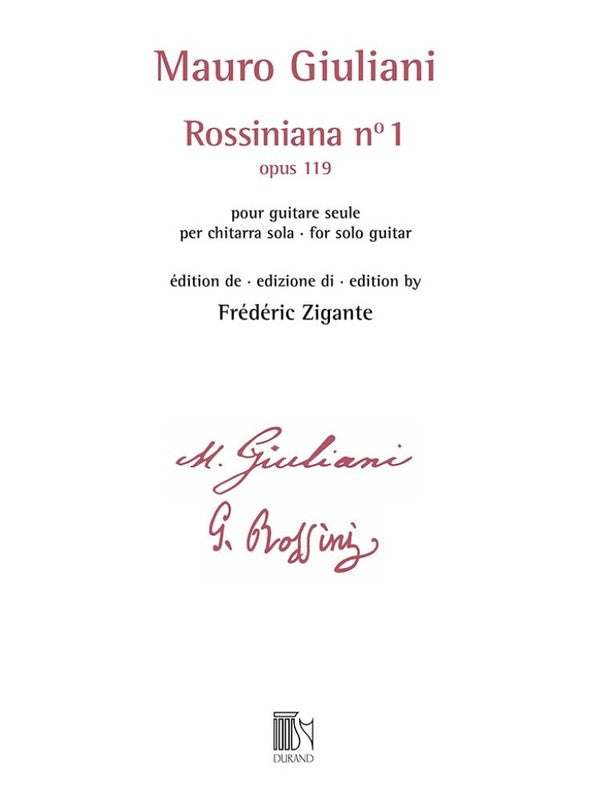 Giuliani - Rossiniana No 1 Op 119 For Solo Guitar