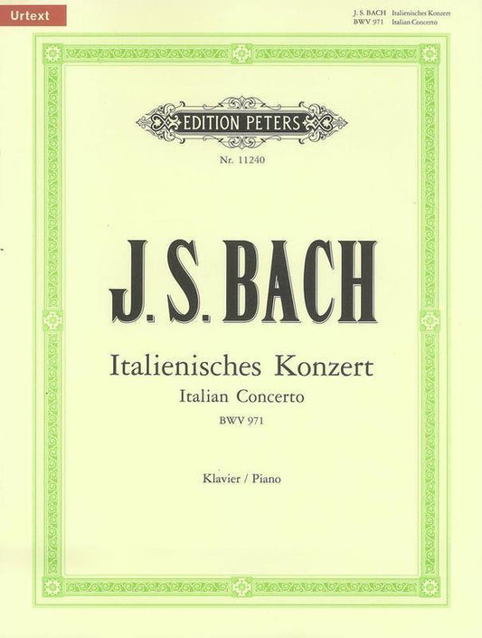 Bach - Italian Concerto Bwv 971 Urtext