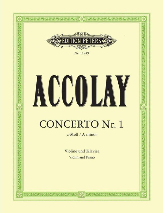 Accolay - Concerto No 1 A Minor Violin/Piano