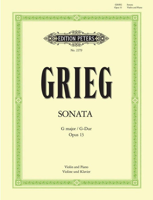 Grieg - Sonata No 2 Op 13 G Violin/Piano