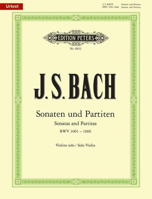 6 Sonatas And Partitas Bwv 1001-1006 Violin Solo Urtext