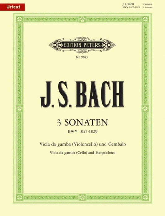 Bach - 3 Sonatas Originally For Viola Da Gamba Cello/Piano