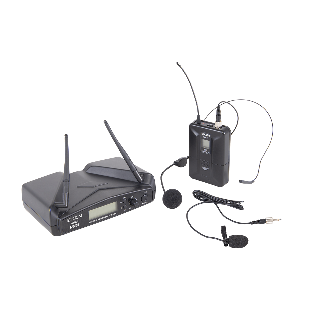 Eikon WM700HA Belt-Pack with Headset & Lapel Wireless System 516-562Mhz