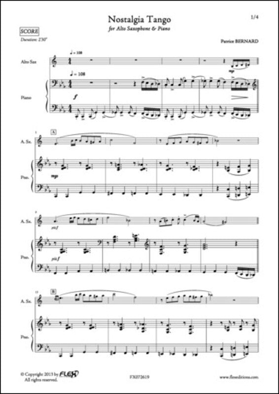 Nostalgia Tango Alto Sax & Piano