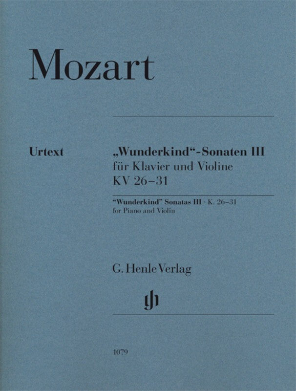 Wunderkind Sonatas Bk 3 K 26 - 31 Violin / Piano