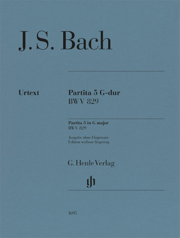 Bach - Partita No 5 G Major Bwv 829 Piano Without Fingering
