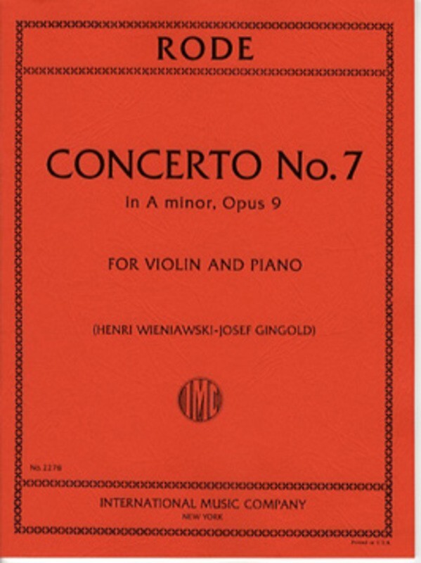 Rode - Concerto No 7 A Minor Op 9 Violin/Piano
