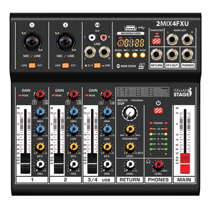 Italian Stage 2MIX4FXU 4-Channel Stereo Mixer