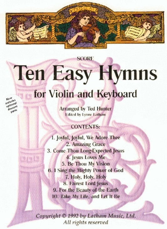 10 Easy Hymns For Violin/Piano Arr Hunter