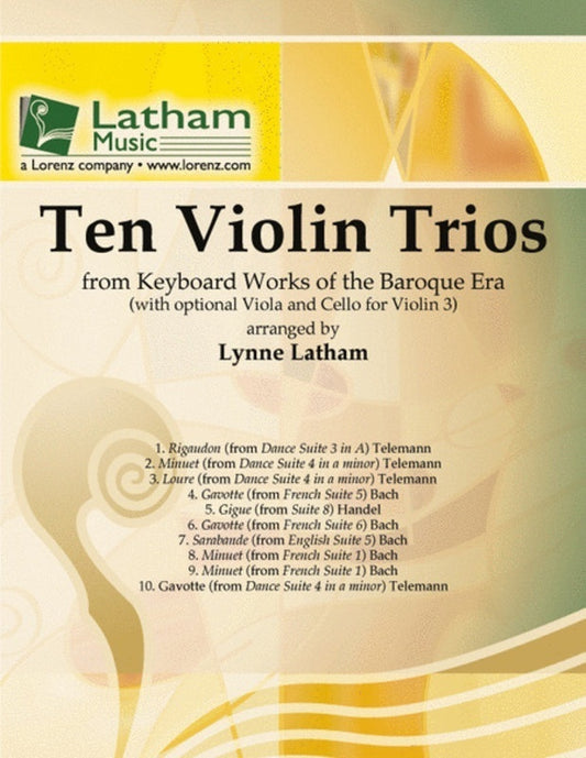10 Violin Trios Arr Latham Sc/Pts