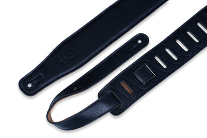 Levy's Black Garment Leather Guitar Strap 2 1/2" Wide