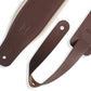 Levy Brown Top Grain Leather Guitar Strap 3" Wide