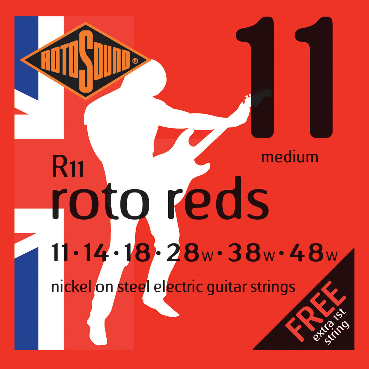 Rotosound R11 Roto Reds Electric Set 11 - 48