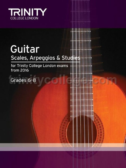 Guitar Scales, Arpeggios & Studies Grades 6-8 from 2016 - Music2u