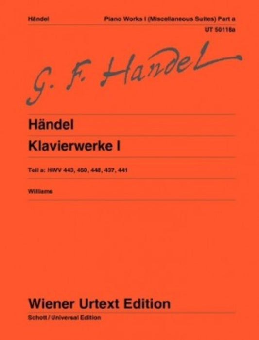 Handel - Piano Works Bk 1A Miscellaneous Suites