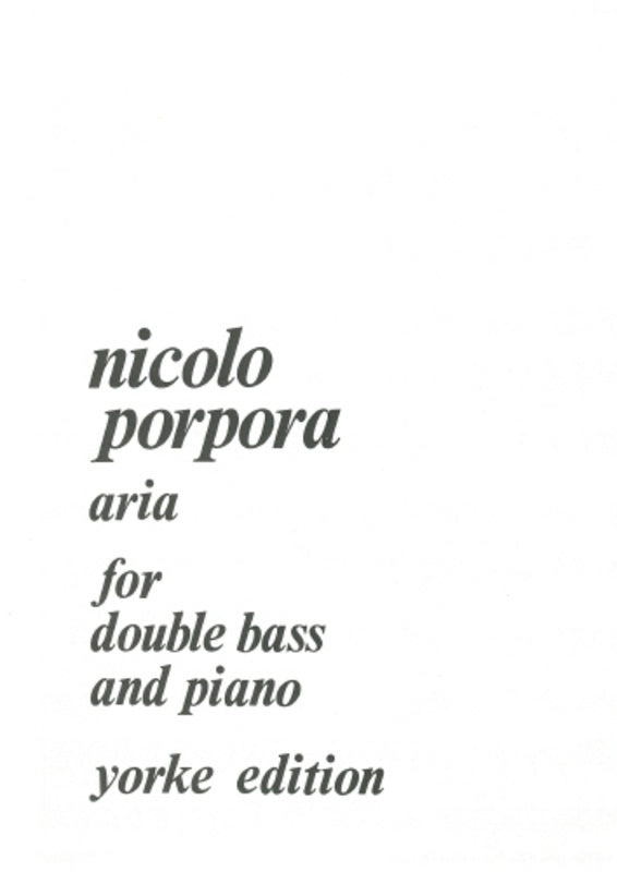 Porpora - Aria For Double Bass/Piano