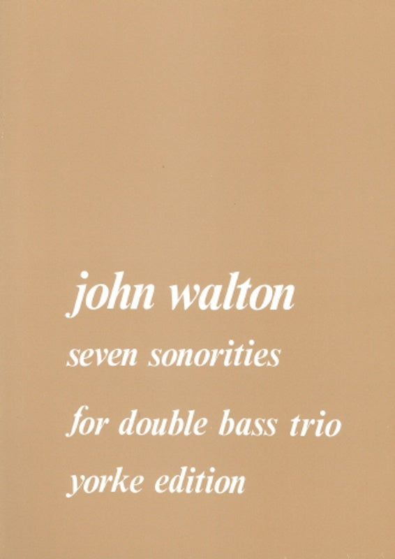 Walton - 7 Sonorities For Double Bass Trio Score/Parts