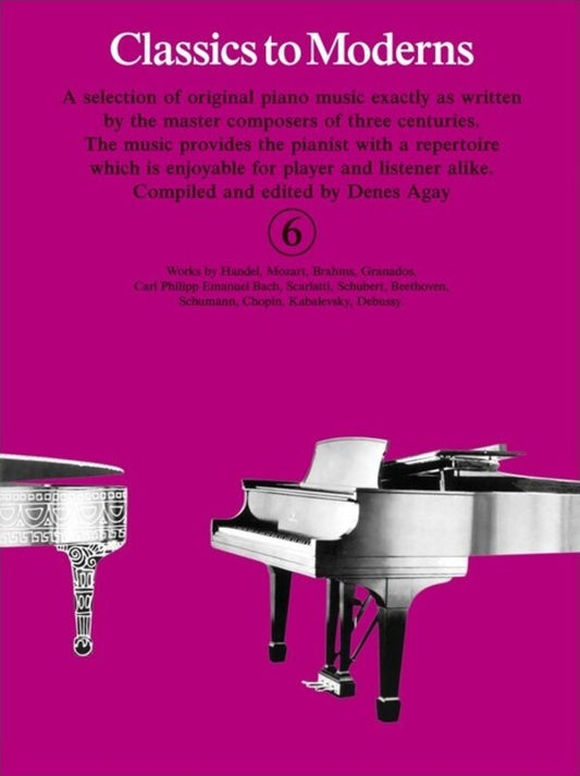 Classics To Moderns Bk 6