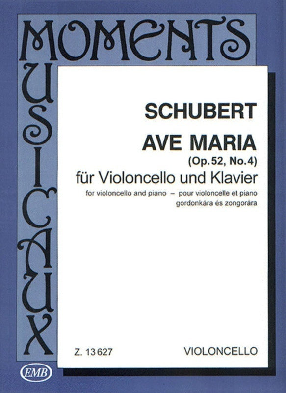 Ave Maria Op 52 No 4 Arr Pejtsik Vlc Pno