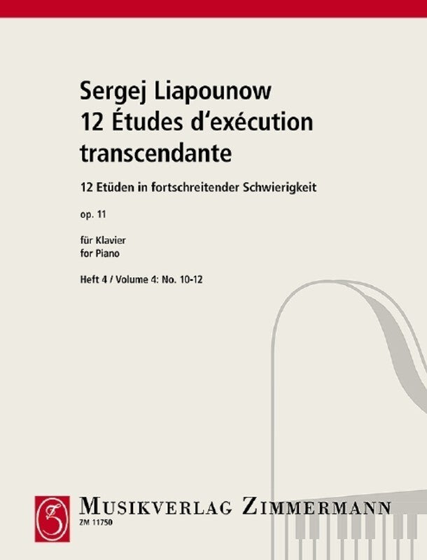 Liapounow - 12 Etudes Op 11 Bk 4 No 10-12