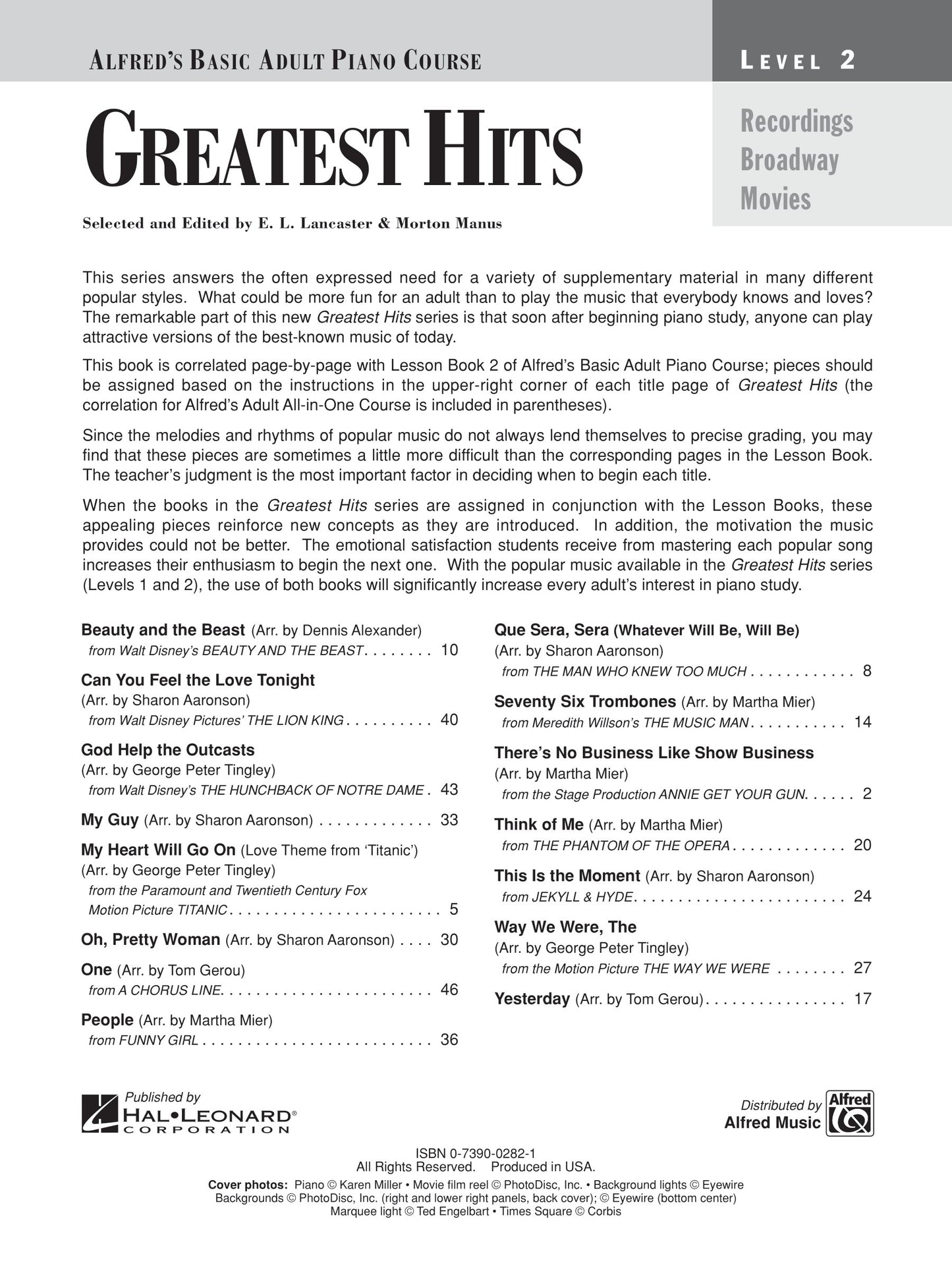 Alfred's Basic Adult Piano Course - Greatest Hits Book 2
