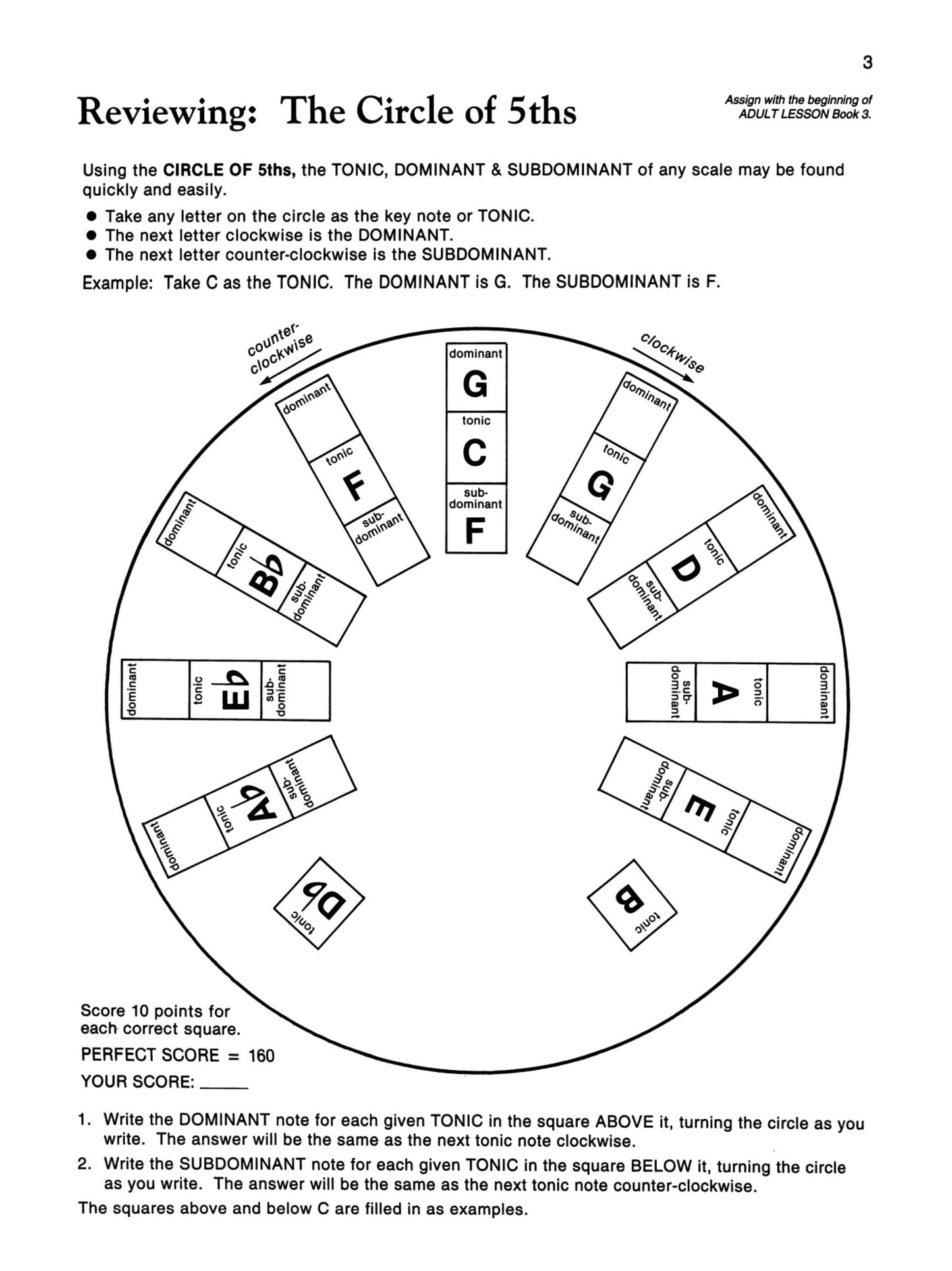 Alfred's Basic Adult Piano Course - Theory Book 3