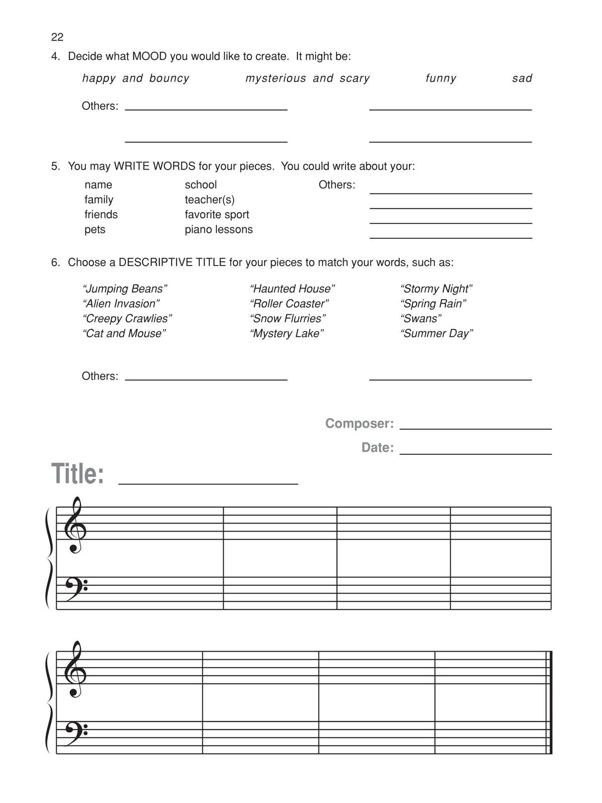 Alfred's Basic Piano Composition Level 1B Book