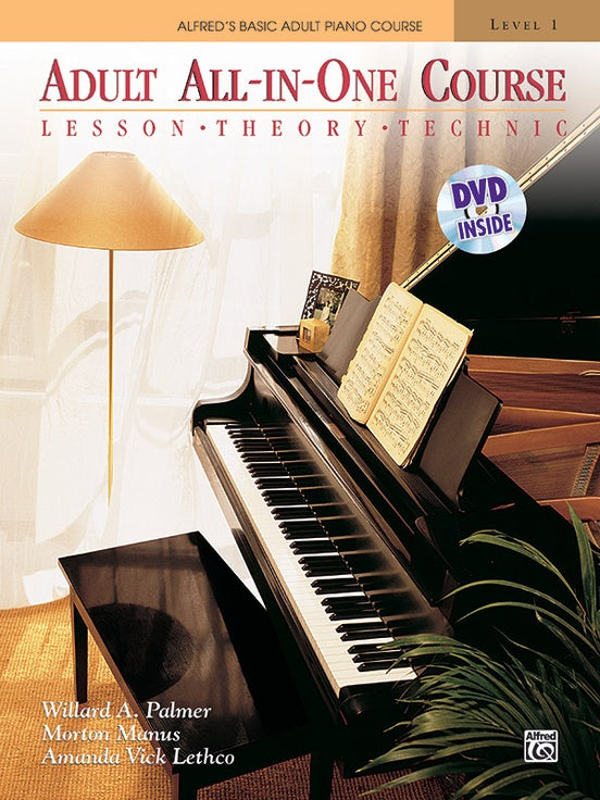 Alfred's Basic Adult All-in-One Piano Course - Book 1 (Book and Dvd)