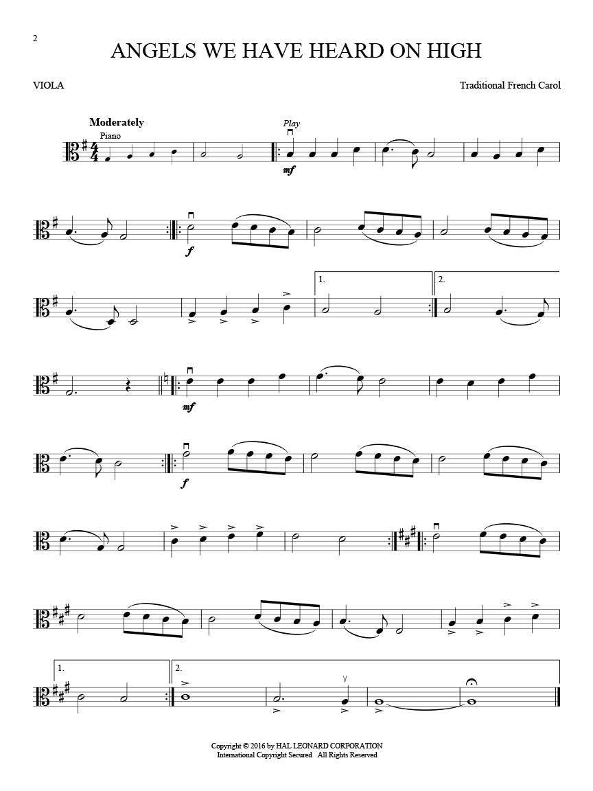 《圣诞经典名曲》中提琴伴奏乐谱集/Ola
