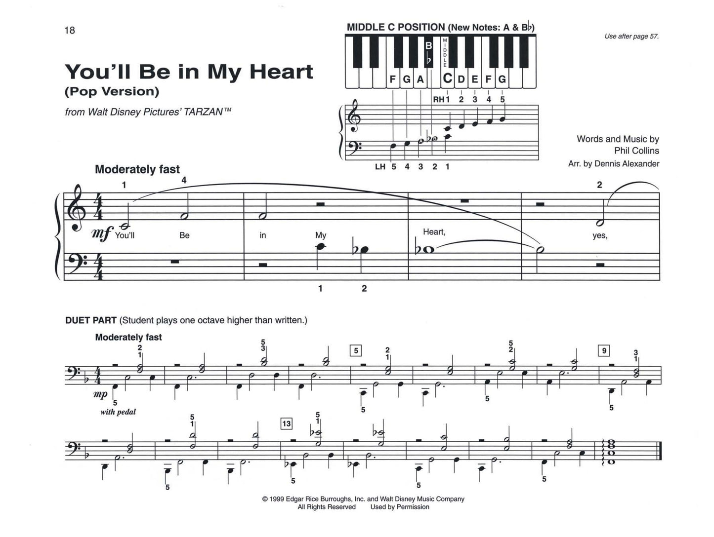 Alfred's Basic Piano Library - Top Hits Solo Book Level 1A (Book and Cd)
