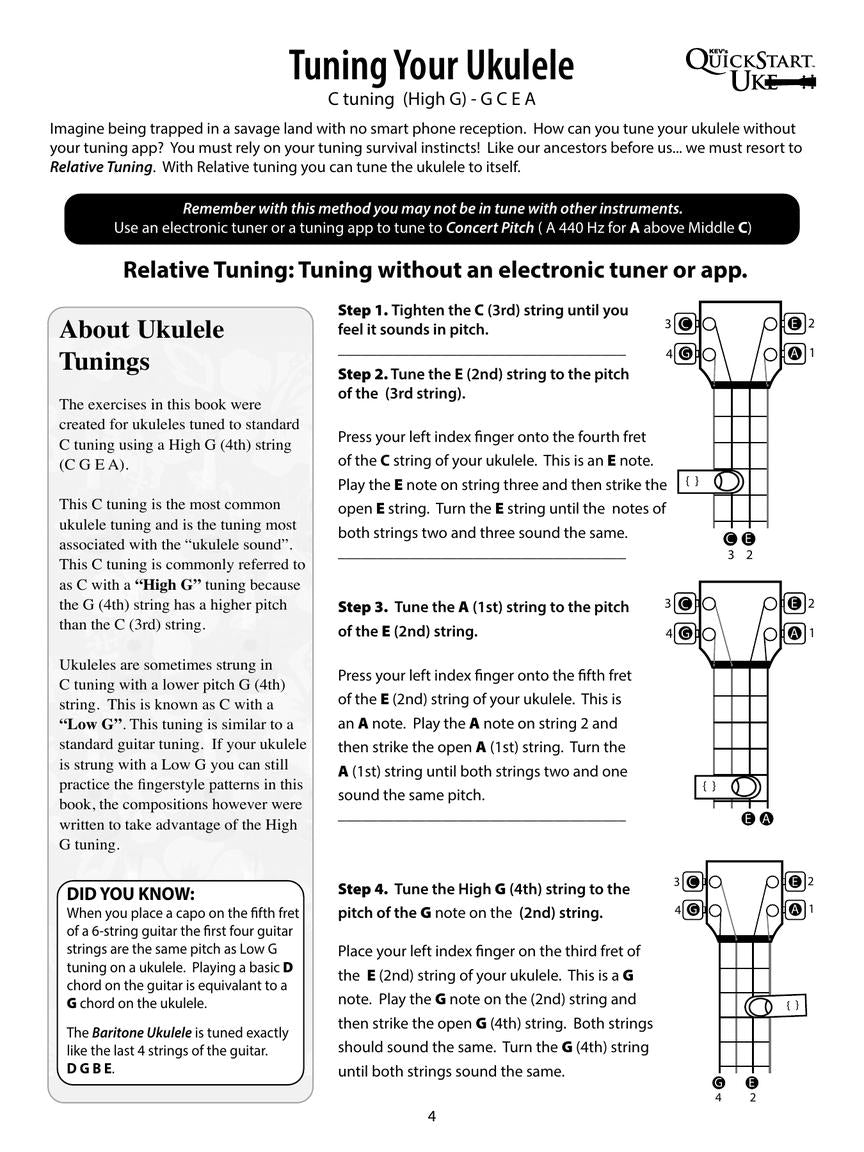 Kevs Quickstart - Fingerstyle Ukulele Book/Cd