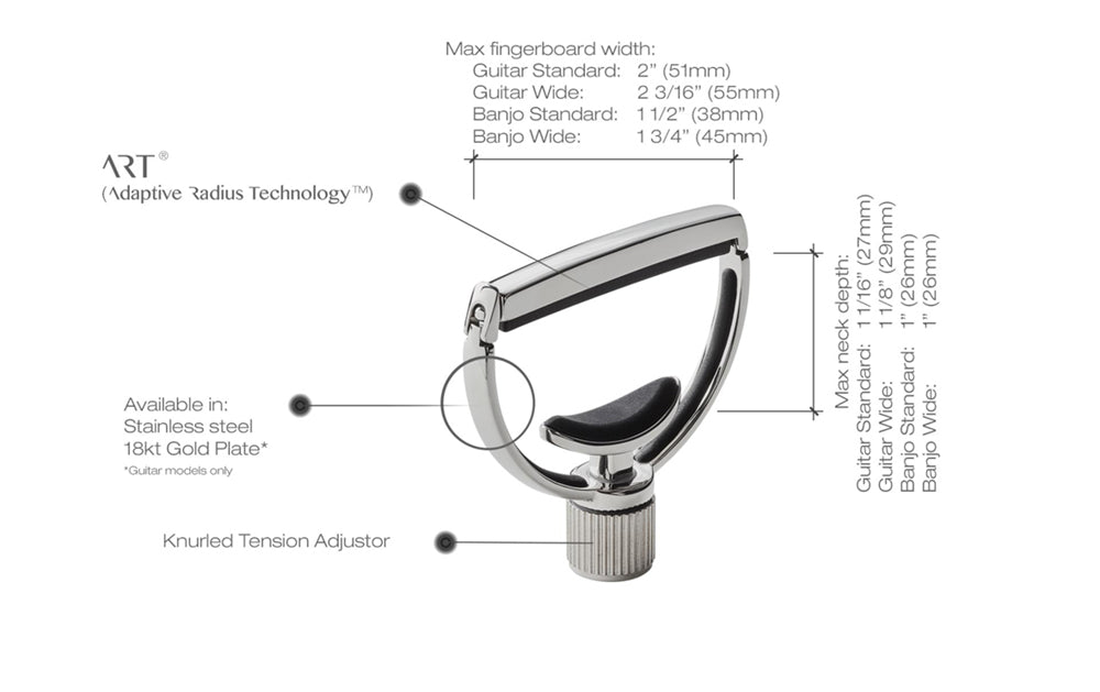 G7th Heritage Standard Silver Capo - Style 3