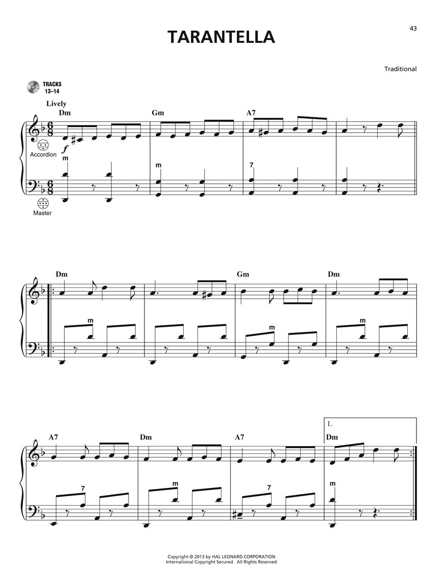 Italian Songs Accordion Play Along Volume 5 Book/Cd