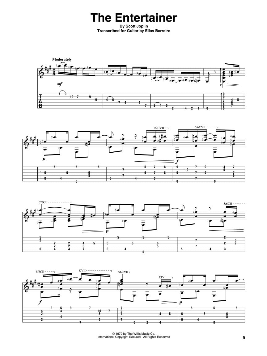 Favorite Pieces For Classical Guitar Notes & Tab Book