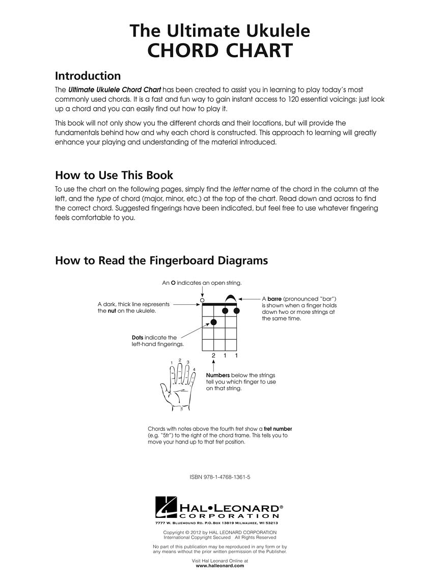 The Ultimate Ukulele Chord Chart Booklet