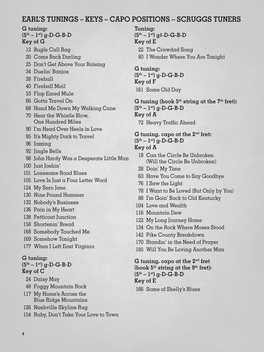 The Earl Scruggs Banjo Songbook Banjo Tab (80 Songs)