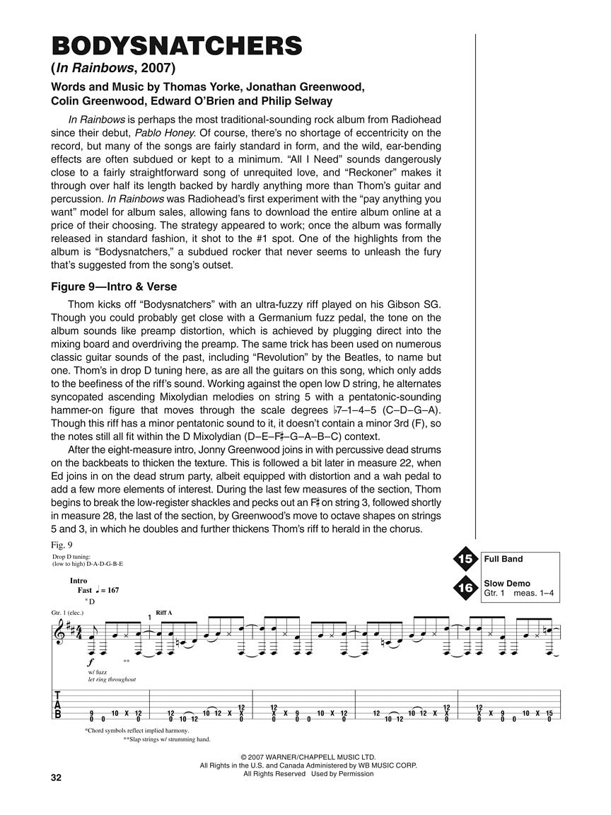 Radiohead Guitar Signature Licks Book/Cd