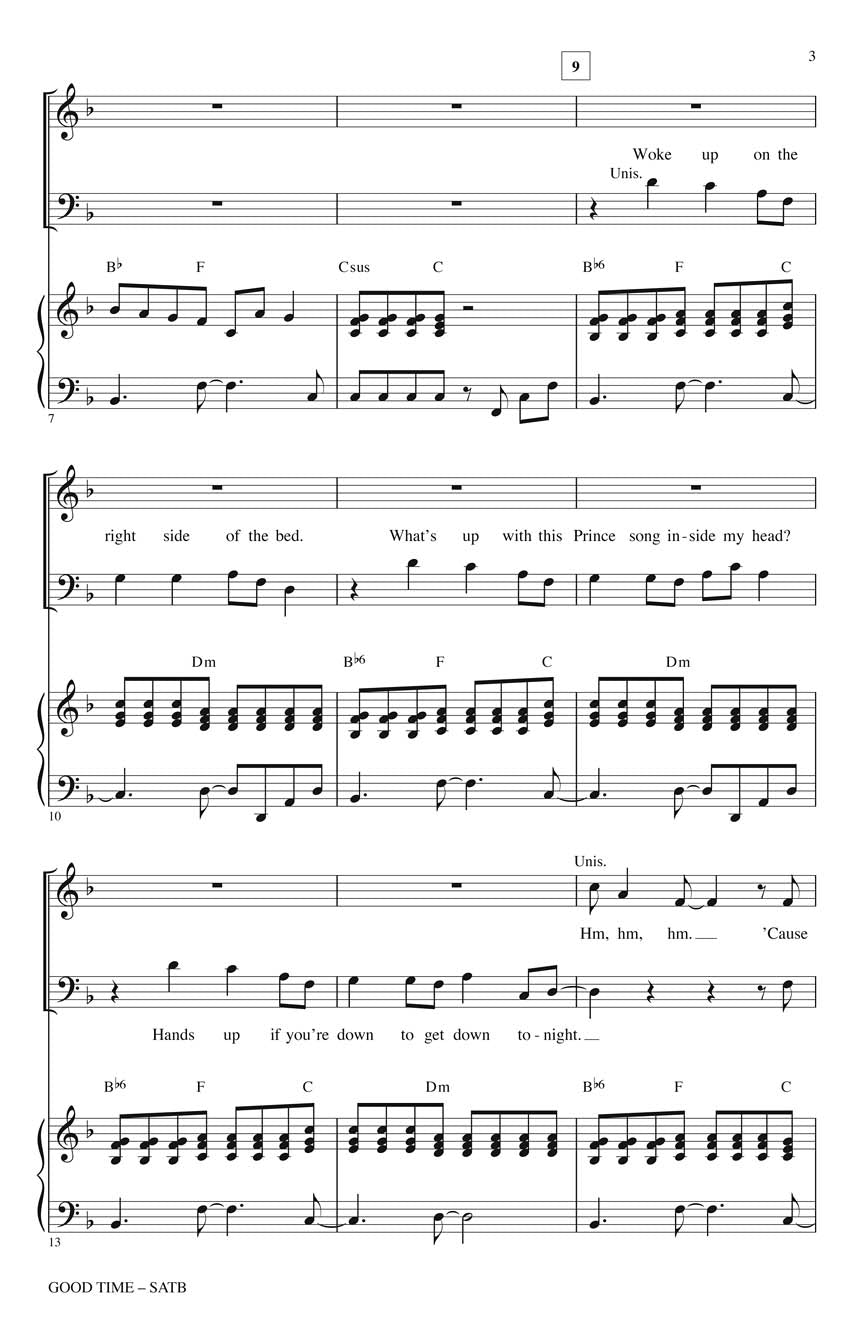 Good Time - Soprano/Alto/Tenor Bass Voicing Sheet Music