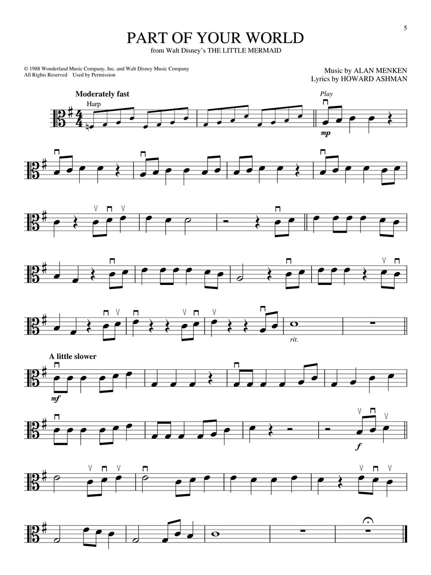 Disney For Viola Easy Instrumental Playalong Bk/Ola